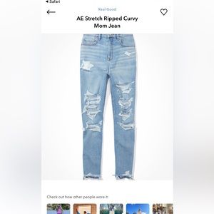 American Eagle Stretch Real Good Mom Jeans